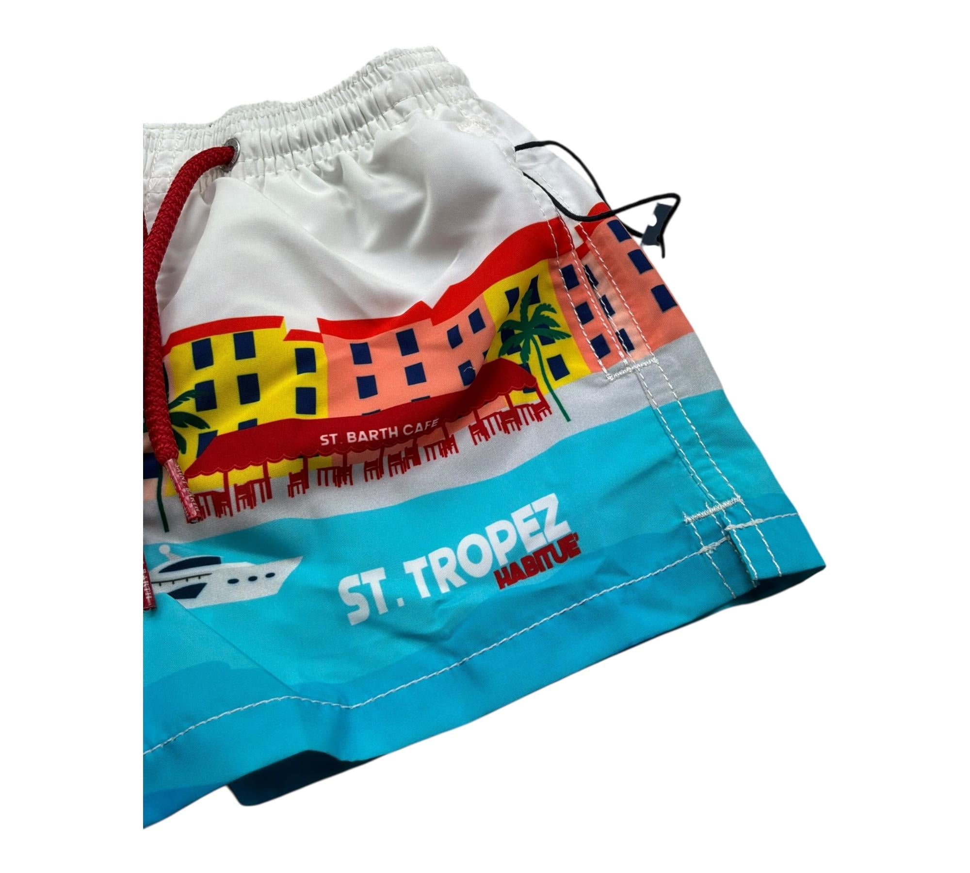 Saint Barth Costume Stampa Fantasia per Bambino HAITII MULTICOLOR SAINT BARTH 