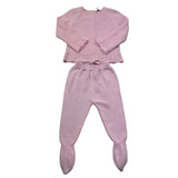 Le Bebe Completo 2 Pezzi Maglia-Ghettina Tinta Unita per Neonata LBG6279 ROSA LE BEBE 
