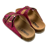 Colors Of California Einfarbige Glitzer-Slipper Fuchsia für Mädchen