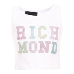 John Richmond Canotta tinta unita con Brillantini Bianco per Bambina RGP25211CNX BIANCO JOHN RICHMOND 