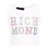 John Richmond Canotta tinta unita con Brillantini Bianco per Bambina RGP25211CNX BIANCO JOHN RICHMOND 