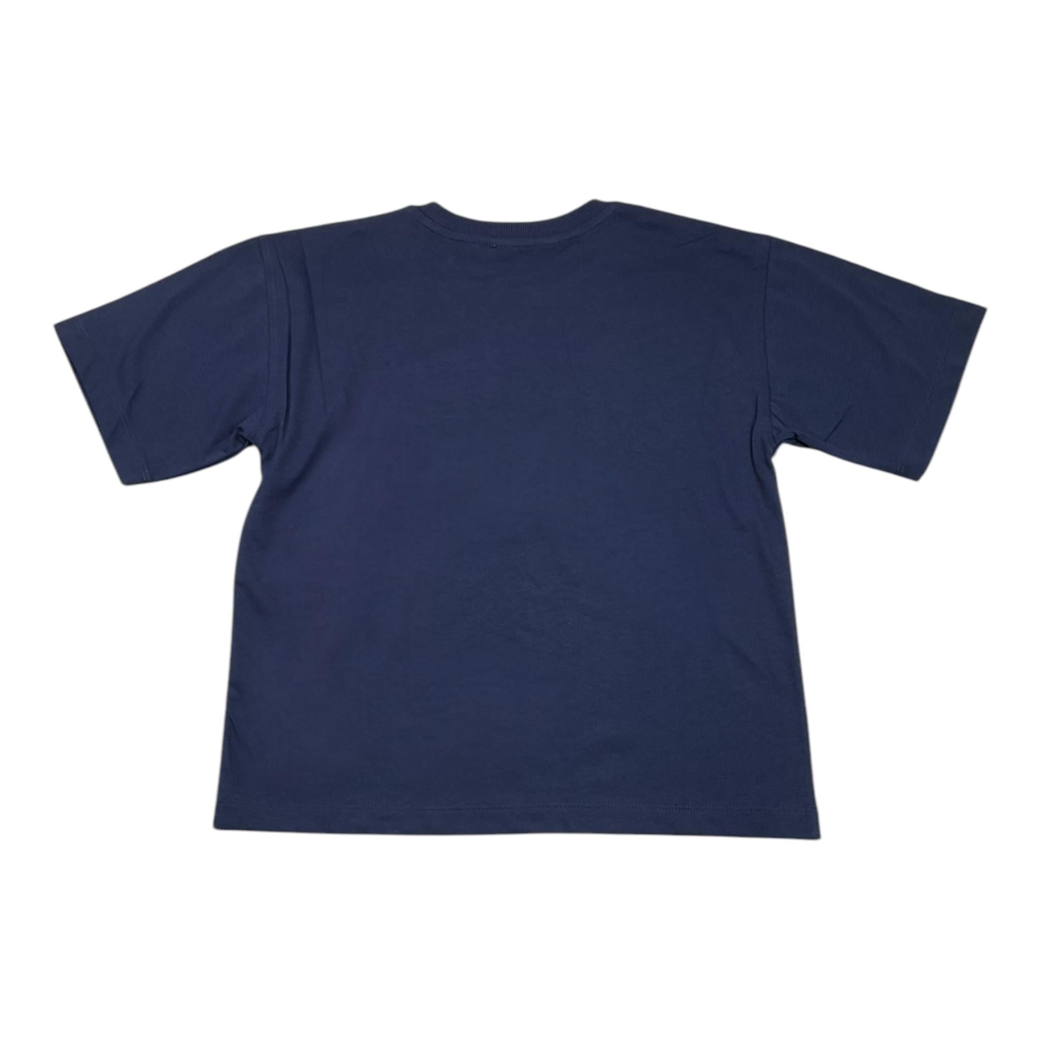 MOSCHINO t-shirt tinta unita girocollo con stampa Blu per Bambina HUM05F BLU MOSCHINO 