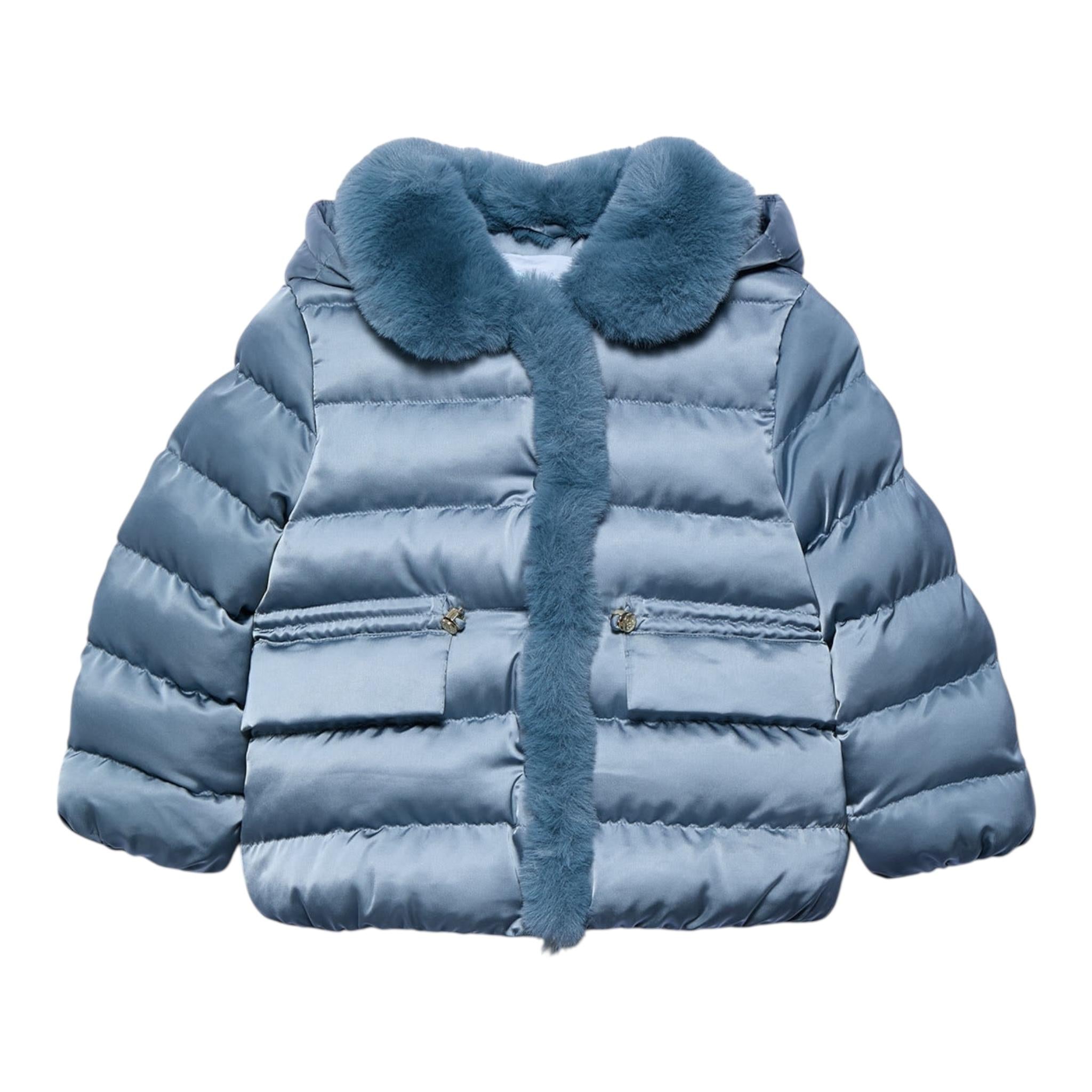 ABEL & LULA giubbino tinta unita con zip e cappuccio Azzurro per Bambina 5818JXXX AZZURRO ABEL & LULA 