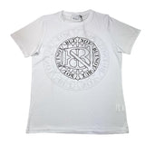 Butnot Einfarbiges Rundhals-T-Shirt mit Aufdruck in Weiß für Jungen