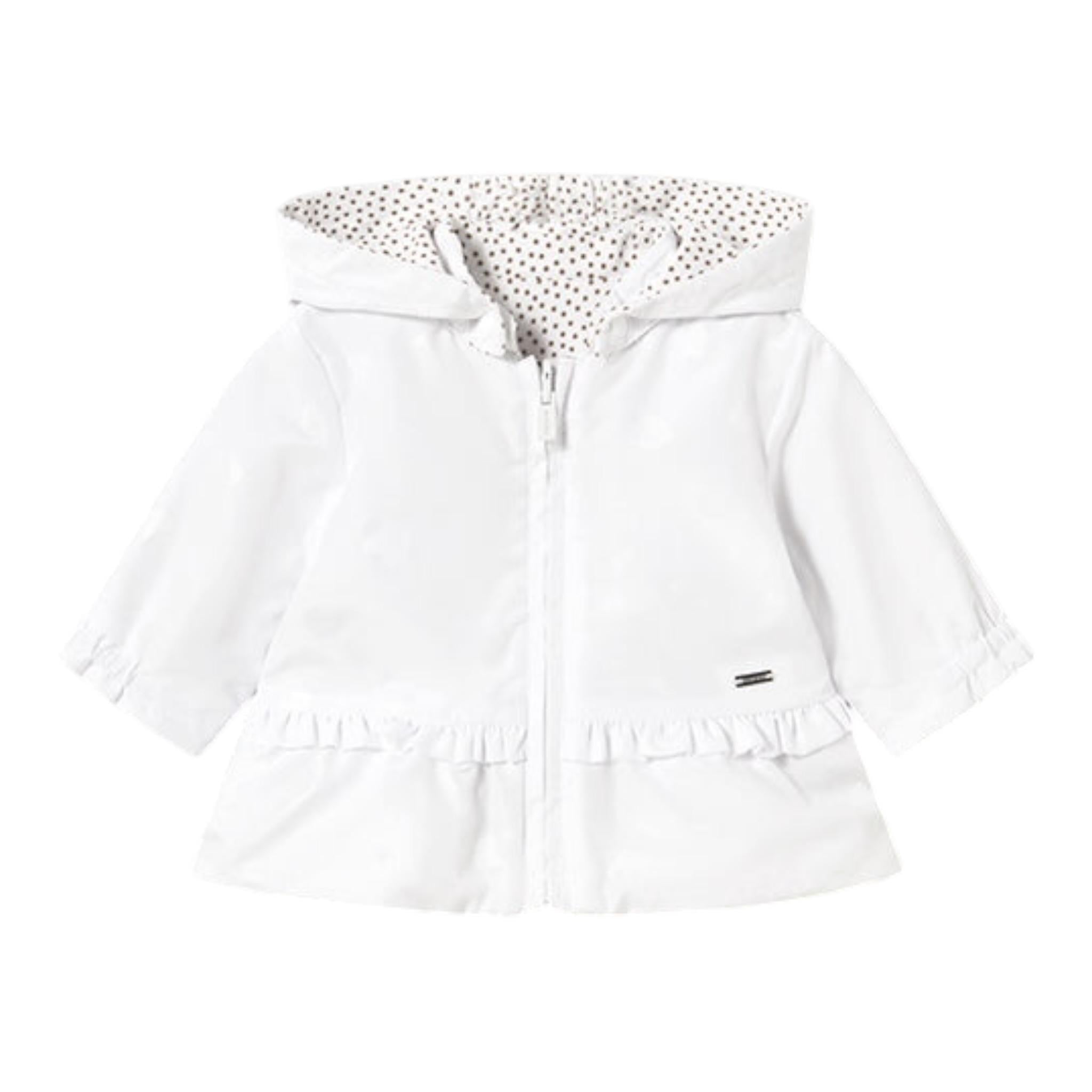 Mayoral Giubbino Bicolore con Cappuccio Reversibile Bianco per Neonata 1479X BIANCO MAYORAL 