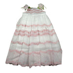 Raffaella Abito Cerimonia Tinta Unia con Ricami  per Bambina BABYAB BIANCO RAFFAELLA 