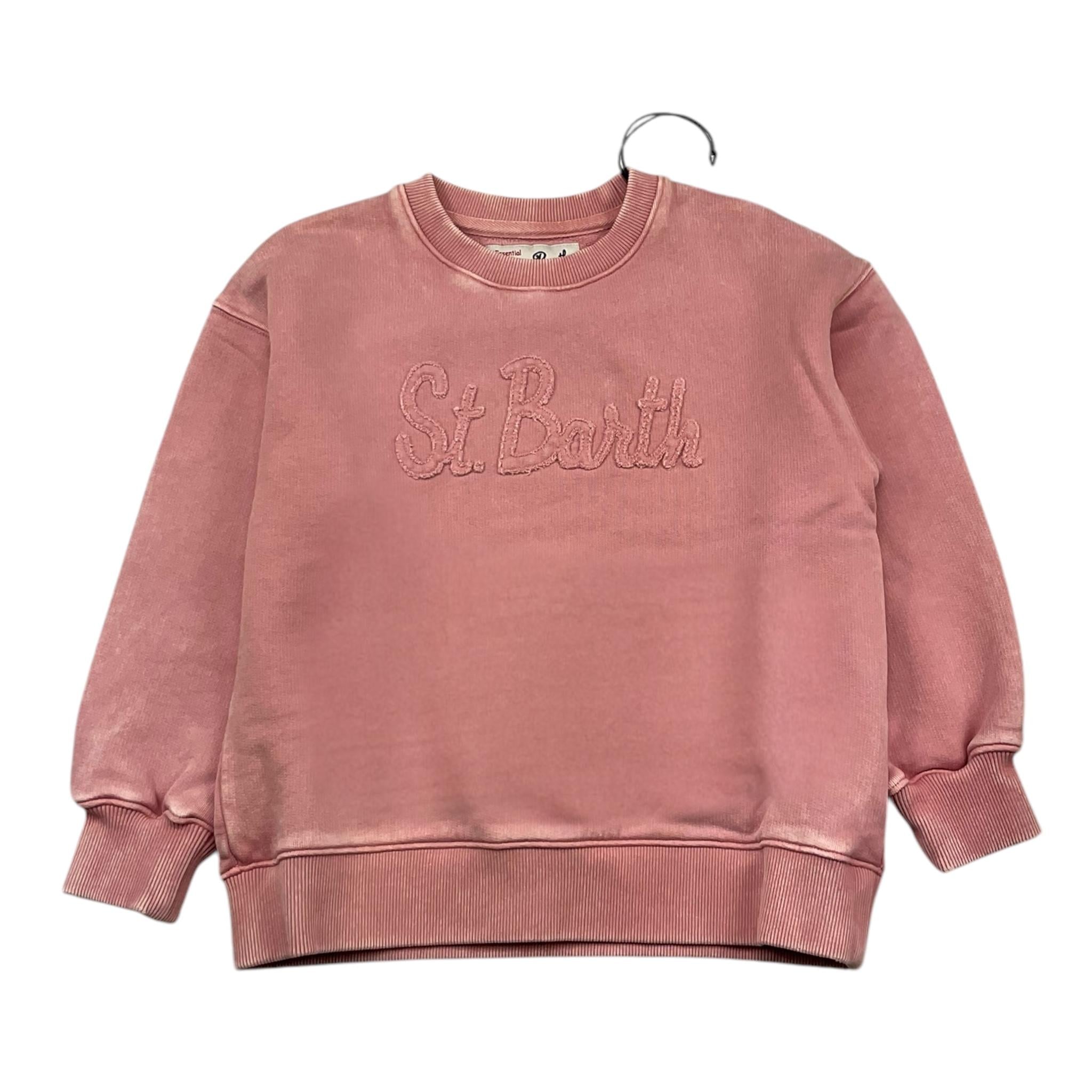 SAINT BARTH felpa tinta unita girocollo con stampa Rosa per Bambina HRL0001 ROSA SAINT BARTH 