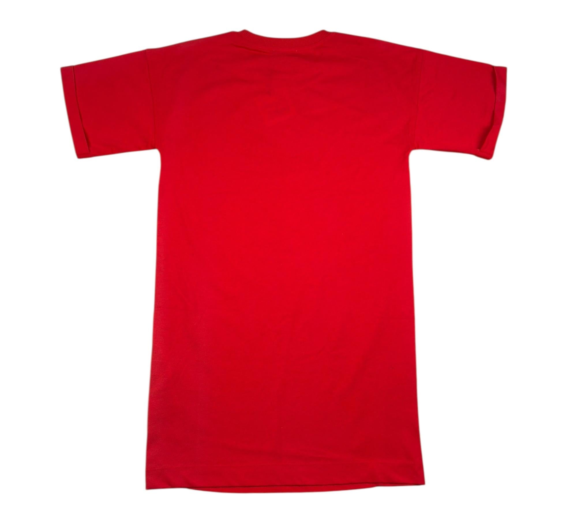 Moschino Abito Mezza Manica Tinta Unita con Stampa per Bambina HDV0HT ROSSO MOSCHINO 