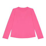 GUESS shirt girocollo tinta unita con stampa Rosa per Bambina K4YI11K6YW4J ROSA GUESS 