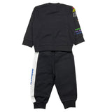 Cesare Paciotti 2-teiliges Set Sweatshirt-Hose Einfarbig Schwarz Für Neugeborene