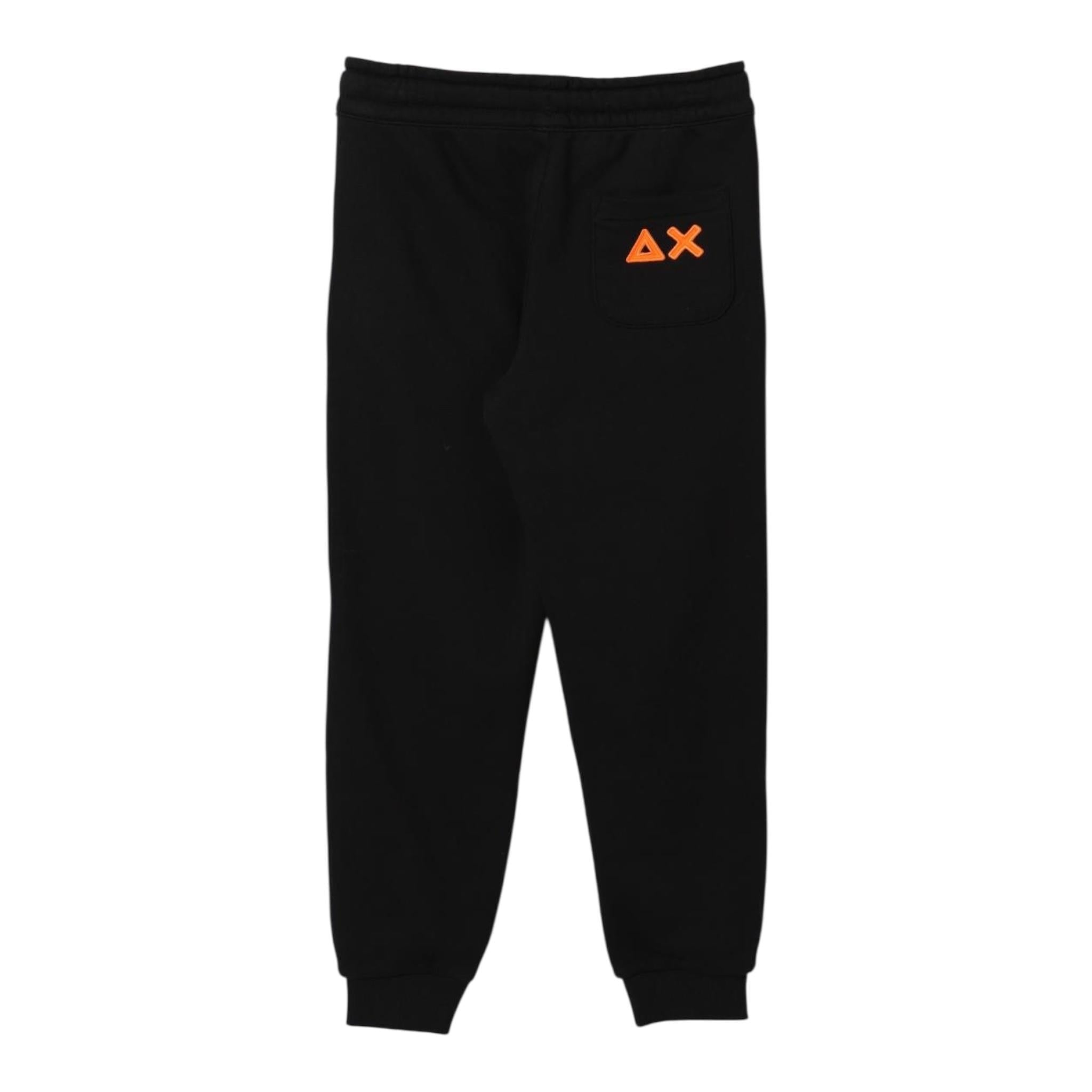 SUN68 pantalone tuta tinta unita con logo Nero per Neonato F44345 NERO SUN68 