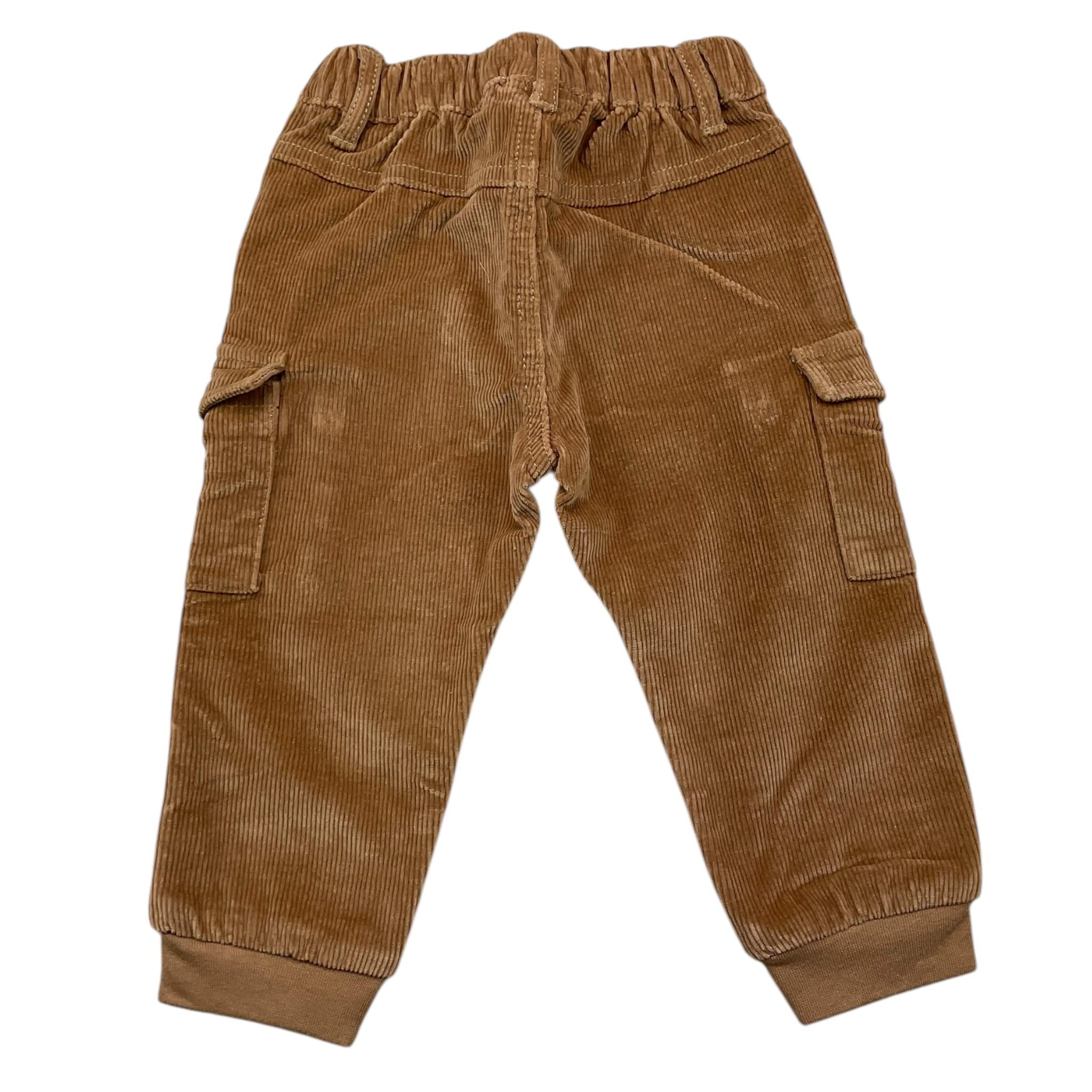 MINI BANDA pantalone tinta unita con elastico in vita Marrone per Neonato 3A639 MARRONE MINI BANDA 