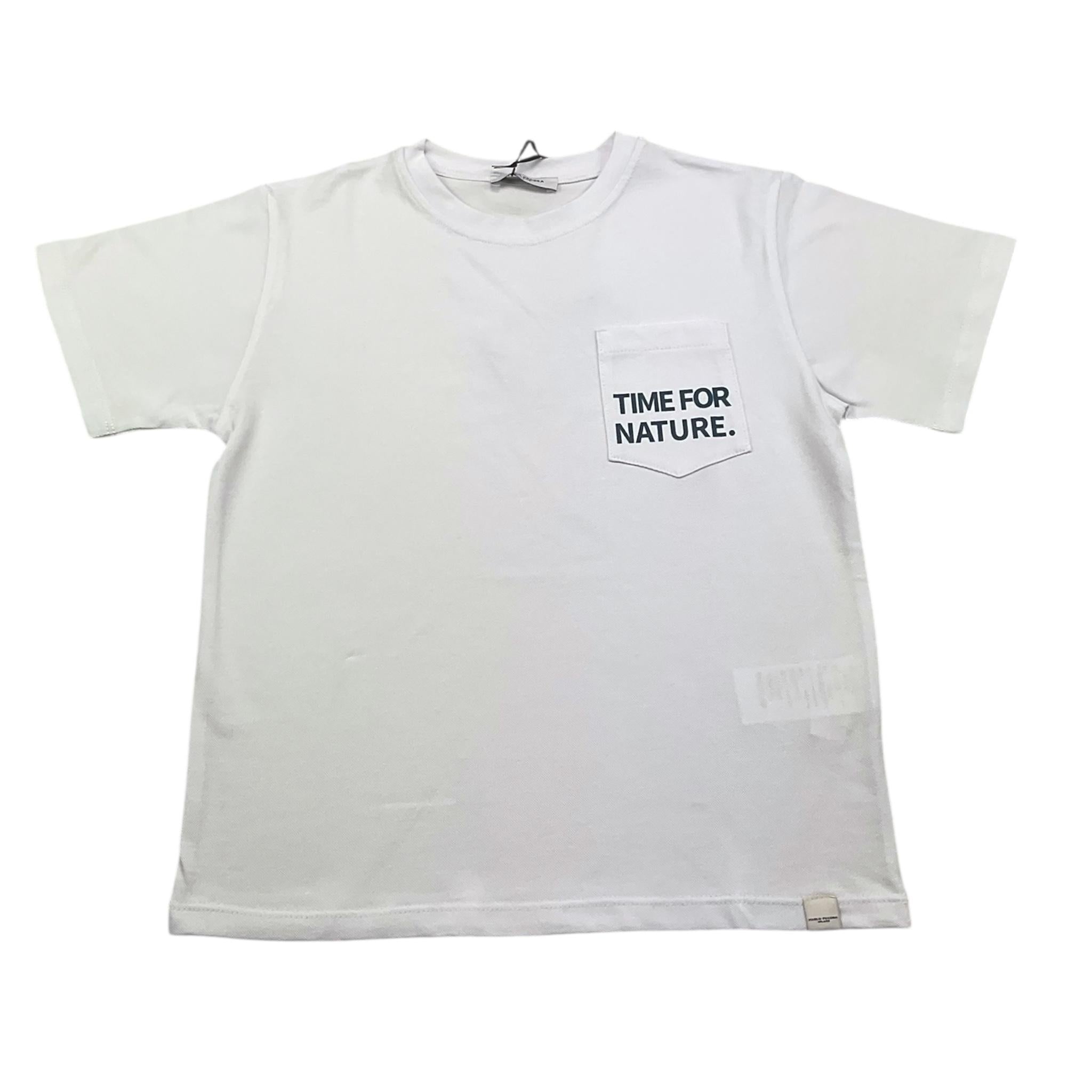 t-shirt girocollo tinta unita cn taschino PP4051 BIANCO PAOLO PECORA 
