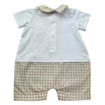 Le Bebe Pagliaccetto Mezza Manica Bicolore per Neonato LBB5280 BIANCO/BEIGE LE BEBE 
