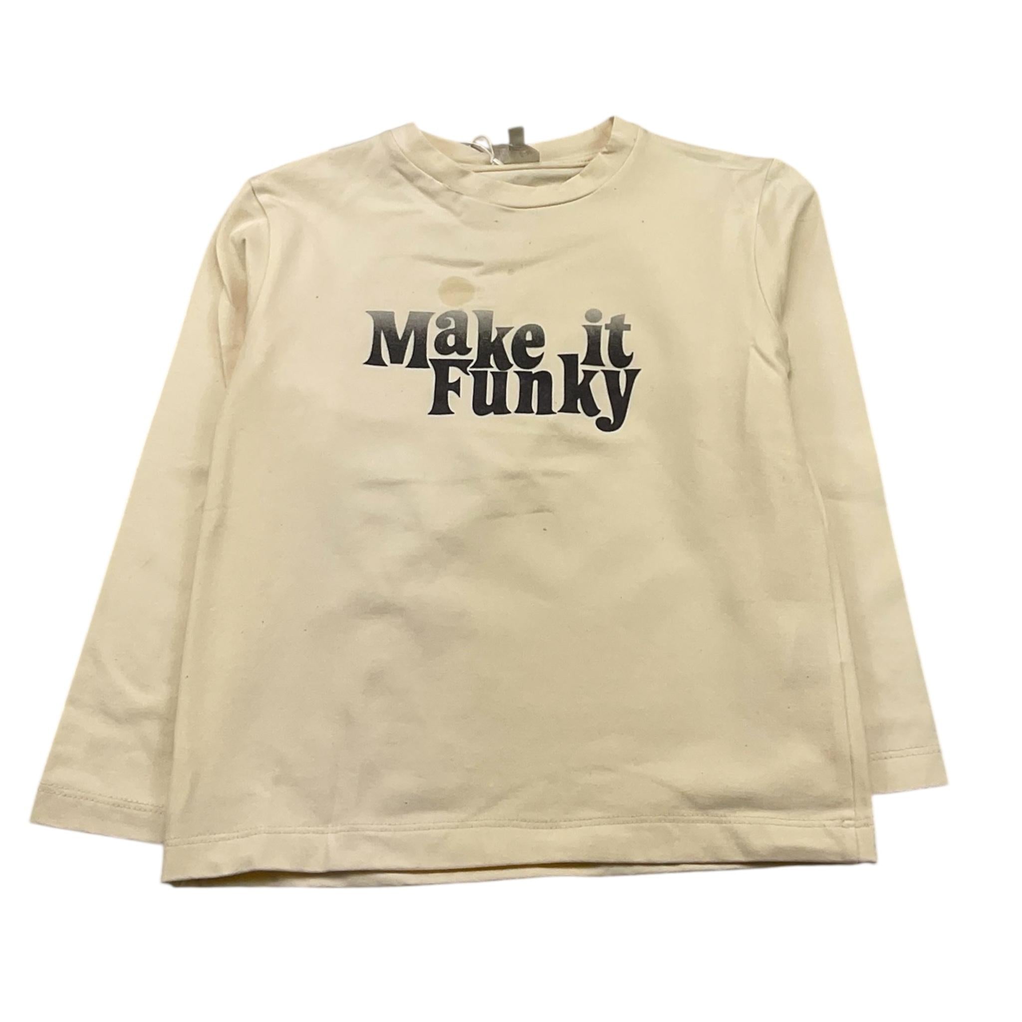 LALALU' shirt girocollo tinta unita con stampa in contrasto Panna per Bambino TSL40LB PANNA LALALU' 