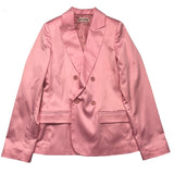 Aniye By Girl Rosa Einreihige Einfarbige Jacke Für Mädchen