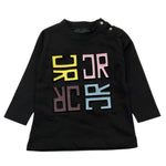 JOHN RICHMOND shirt girocollo tinta unita con stampa in contrasto Nero per Neonata RIA25089TS NERO JOHN RICHMOND 