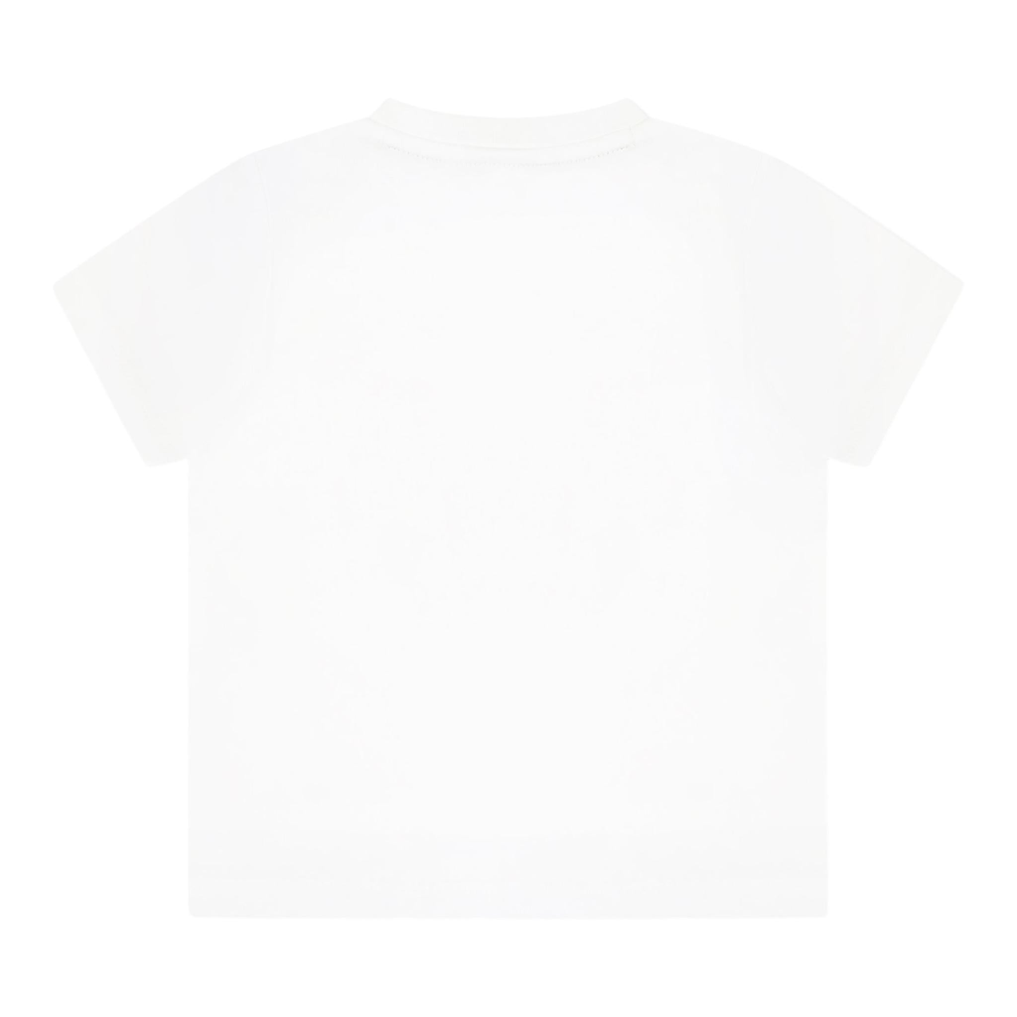 Boss T-Shirt Girocollo Tinta Unita con Stampa per Neonato J52113X BIANCO BOSS 