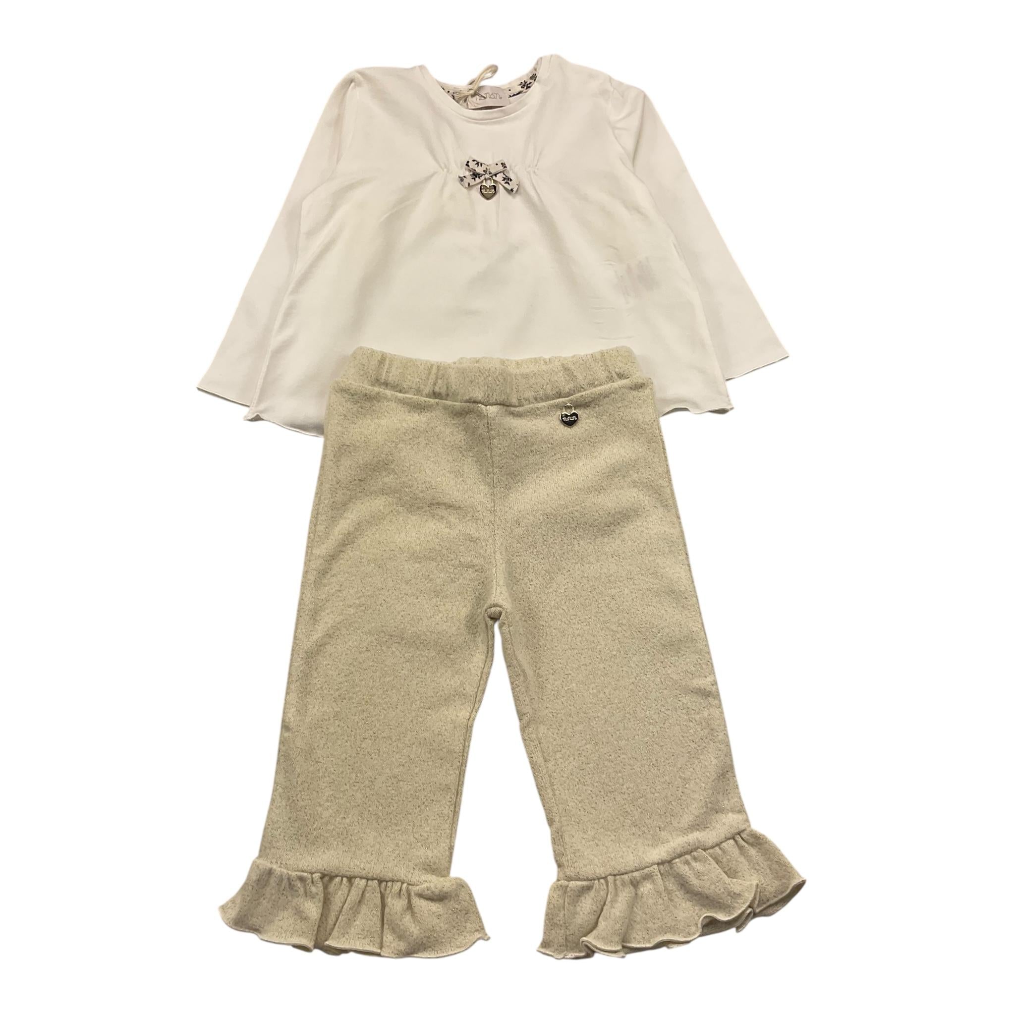 NANAN completo 2 pezzi shirt-pantalone Bianco per Neonata I234422RP BIANCO NANAN 
