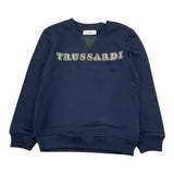 TRUSSARDI felpa girocollo tinta unita con stampa Blu per Bambino TBA25058FE BLU TRUSSARDI 