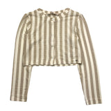 Kocca Zweifarbiges Creme/Gold Streifenmuster Bolero für Mädchen
