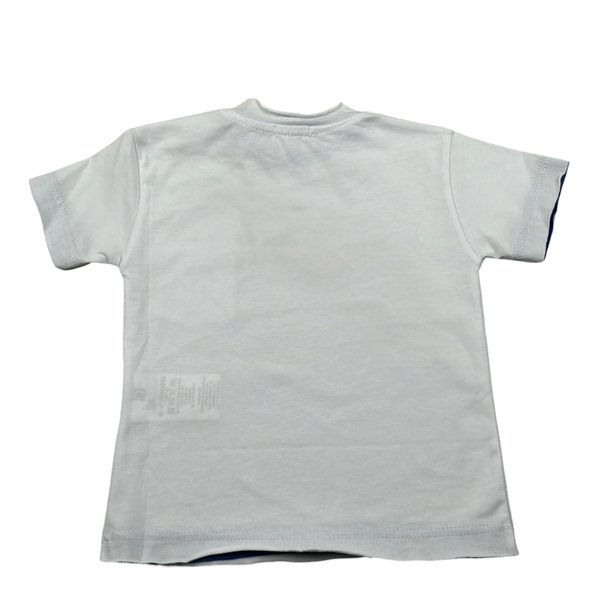 Nanan T-Shirt Girocollo Tinta Unita con Stampa per Neonato E2416512B BIANCO NANAN 