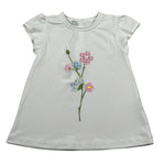 Per Te T-Shirt Girocollo tinta unita Cn Ricami Bianco per Bambina 34411J BIANCO PER TE 