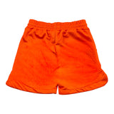 Starter Bermuda im einfarbigen Trainingsanzug mit Aufdruck und elastischer Taille in Orange für Jungen