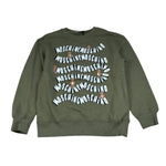 Moschino Felpa Girocollo Tinta Unita con Stampa per Bambino HUF09L VERDE MOSCHINO 