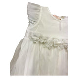 Please Baby-Mädchen Kleid, schlicht, weiß, ärmellos