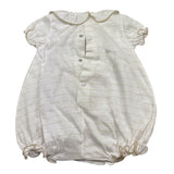 Barcellino Pagliaccetto Tinta Unita con Colletto E Stampa per Neonata 9419 BIANCO BARCELLINO 