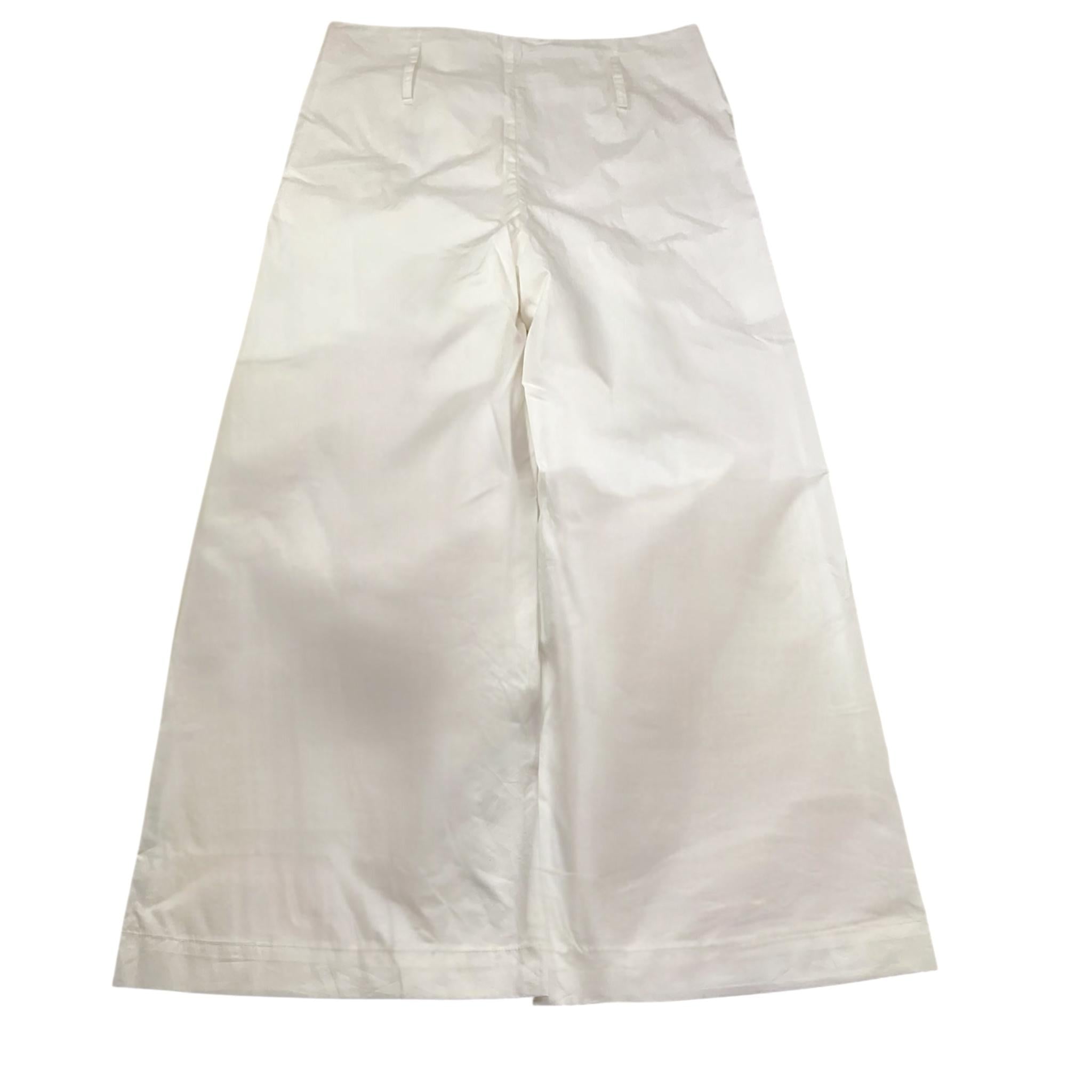 Liu Jo Pantalone Tinta Unita con Cintura Modello A Palazzo per Bambina GA4040 BIANCO LIU JO 