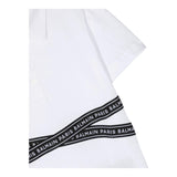 Balmain T-Shirt Rundhalsausschnitt Einfarbig mit Kontrastdruck Weiß Für Jungen