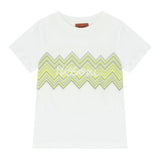 Missoni Rundhals-T-Shirt einfarbig mit Print weiß für Jungen