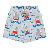 Stella Mccartney Bermudashorts aus einfarbigem Fleece mit Hai-Prints grau für Babys