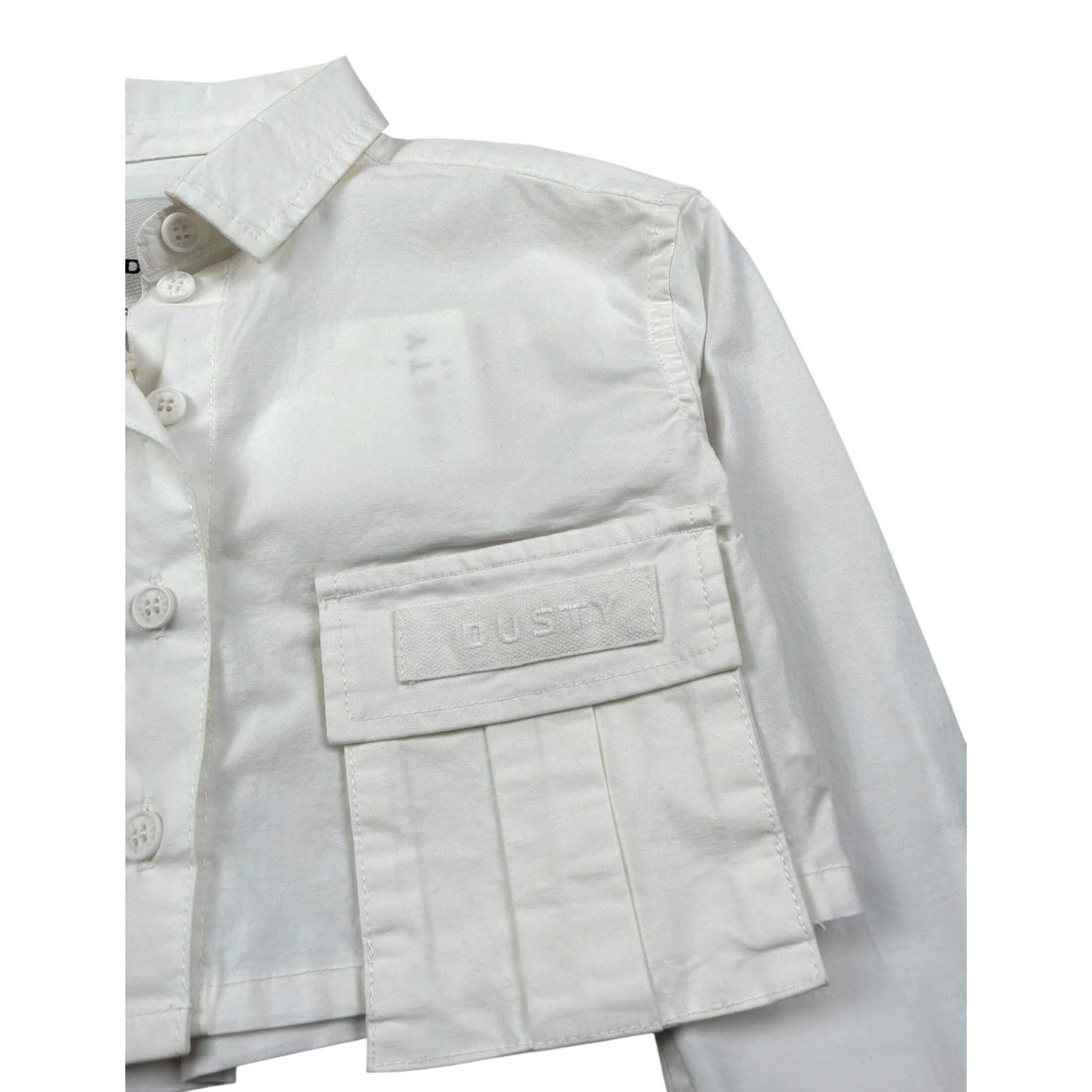 Dusty Color Camicia Manica Lunga Tinta Unita per Bambina DJWS5014CA PANNA DUSTY COLOR 