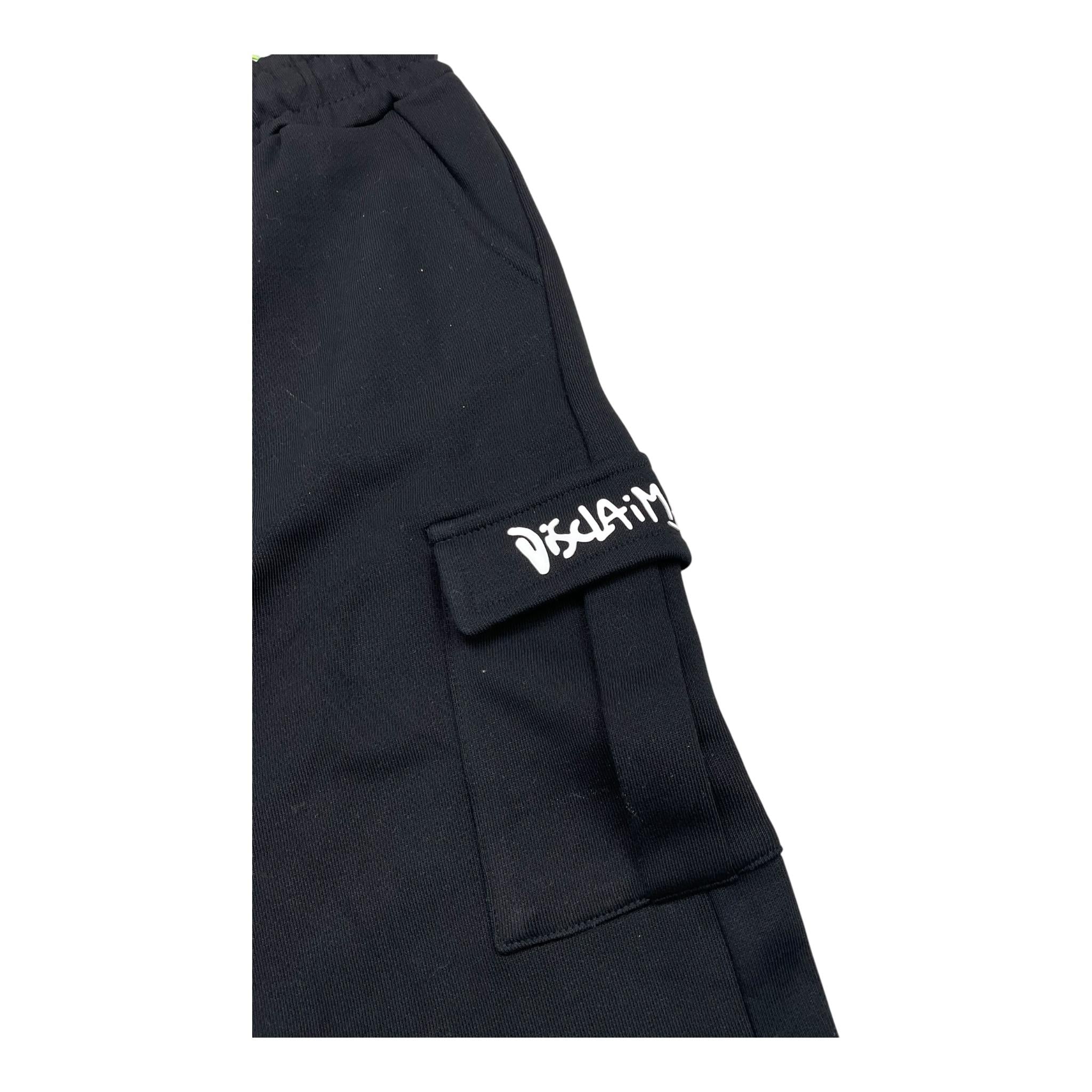 DISCLAIMER pantalone modello tuta tinta unita con stampa Nero per Bambino 24IDK58228XX NERO DISCLAIMER 