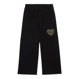 DSQUARED2 pantalone tinta unita modello palazzo Nero per Bambina DQ2556 NERO DSQUARED2 