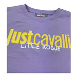 Just Cavalli T-Shirt Girocollo Tinta Unita con Stampa Logo per Bambino JGP26027TS LILLA JUST CAVALLI 