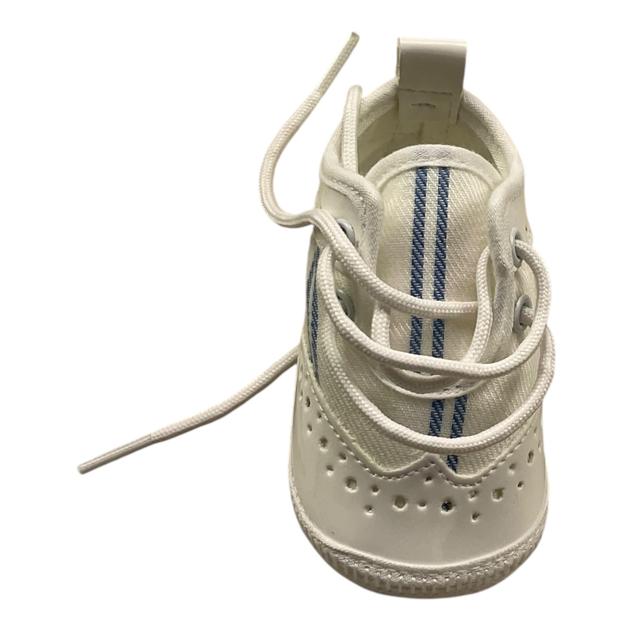 Colori Chiari Scarpina Tinta Unita con Lacci per Neonato MN955055 BIANCO COLORI CHIARI 