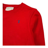 Trussardi Felpa Girocollo Tinta Unita con Logo per Bambino TBP26001FE ROSSO TRUSSARDI 