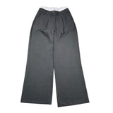 LU LU BY MISS GRANT pantalone tinta unita con elastico in vita modello a palazzo Nero per Bambina LL2997 NERO LU LU BY MISS GRANT 