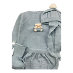MAC ILUSIO'N completi 4 pezzi maglia-culotte-cappello-babbucce tinta unita Azzurro per Neonato 9428OX AZZURRO MAC ILUSIO'N 
