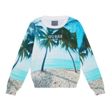 Guess Rundhalspullover Print Fantasy Sea Blue für Neugeborene