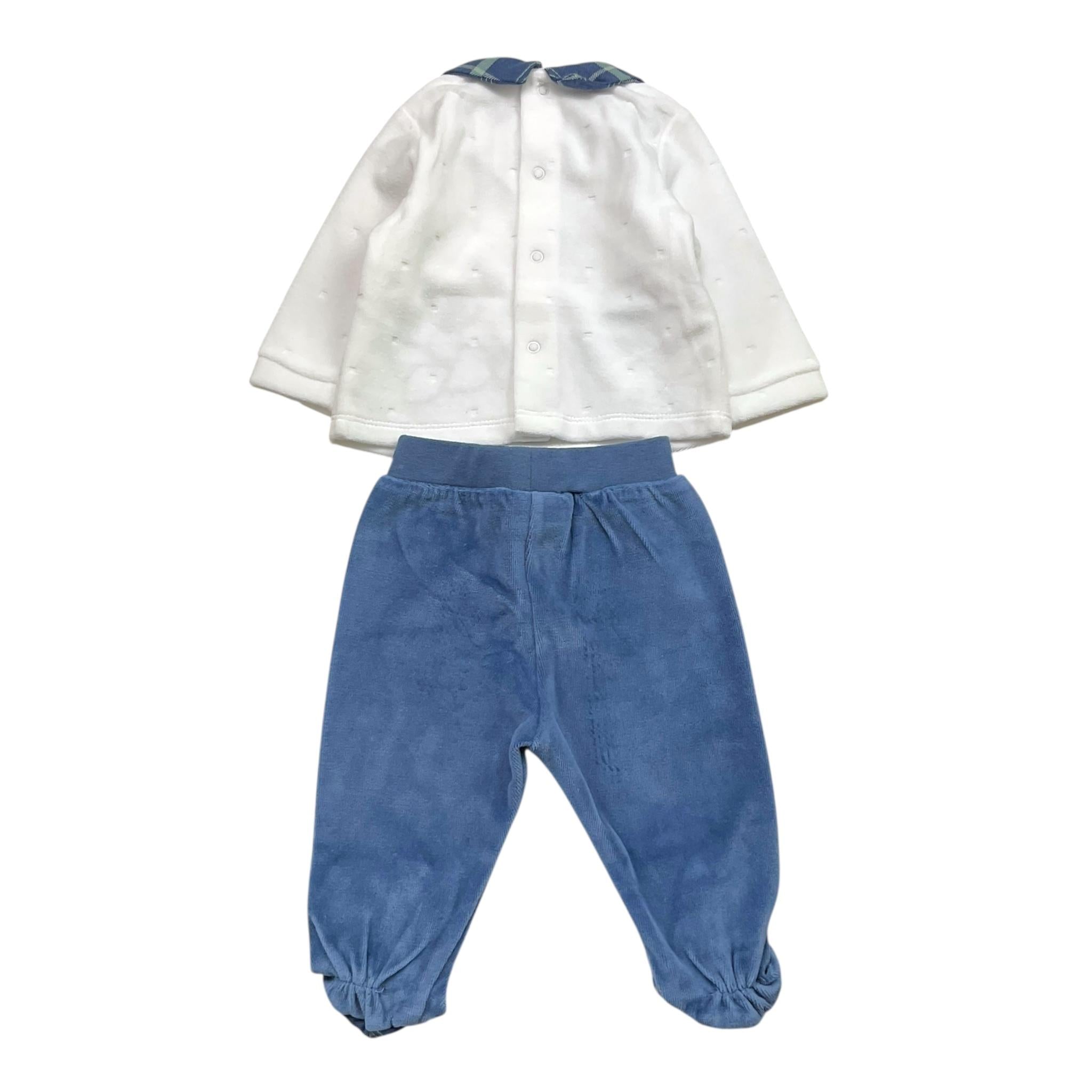 MAYORAL completo bicolore 2pz maglia-ghettina Bianco/blu per Neonato 2512 BIANCO/BLU MAYORAL 