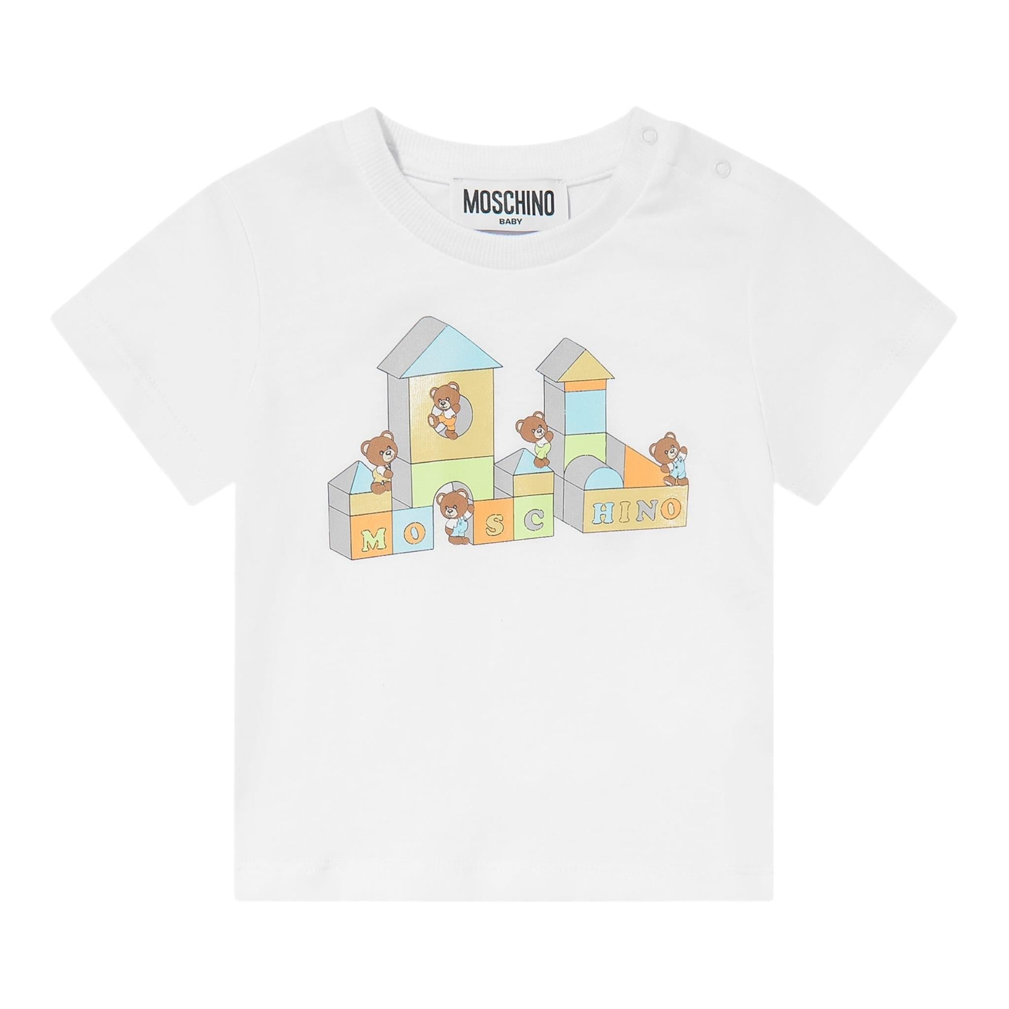 Moschino Completo 2 Pezzi T-Shirt-Bermuda per Neonato MSG003 BIANCO MOSCHINO 