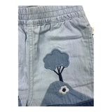 Stella Mccartney Baby Girl einfarbige Jeansshorts mit hellblauem Aufdruck