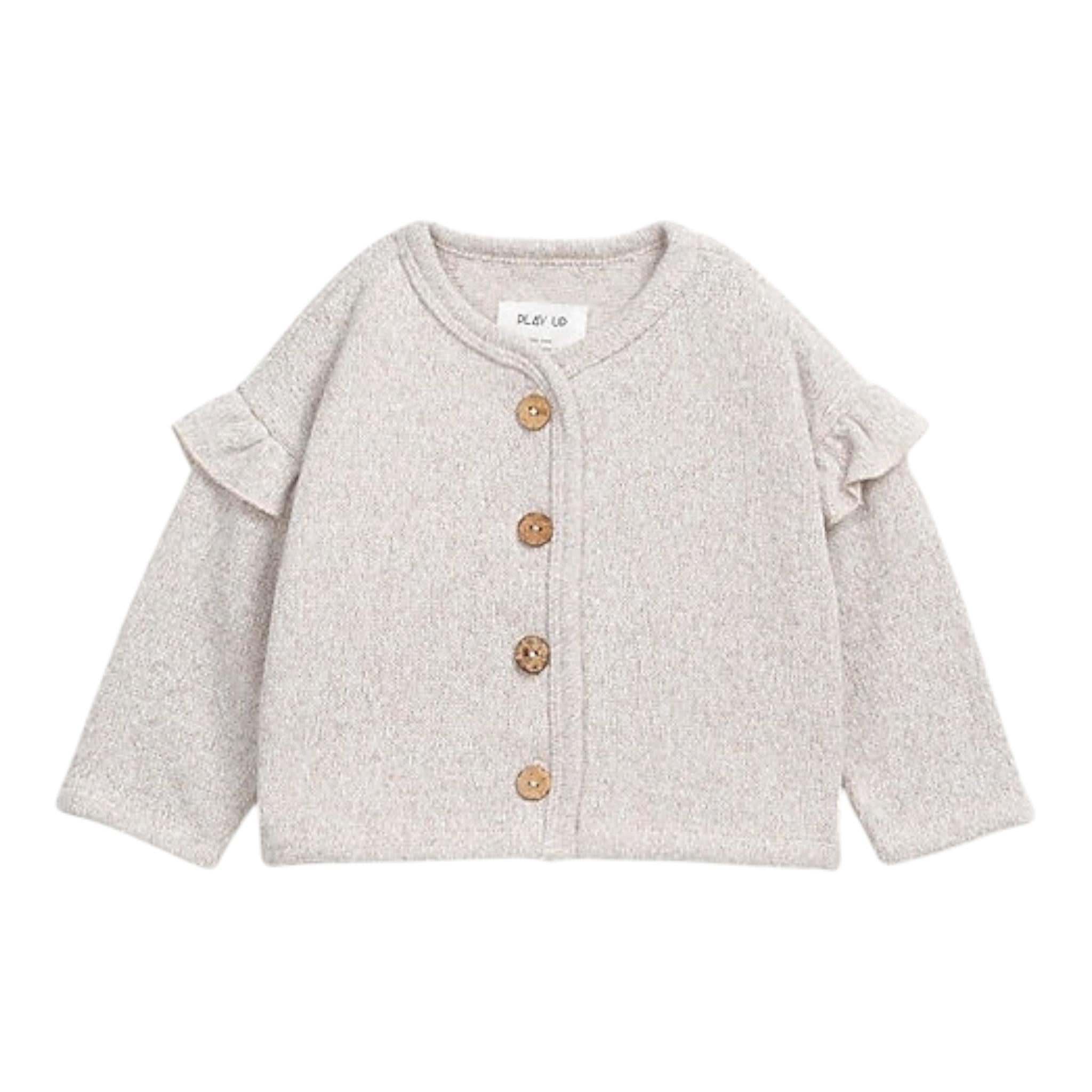 PLAY UP cardigan tinta unita con bottoni in contrasto Beige per Neonata PA022AP10903 BEIGE PLAY UP 