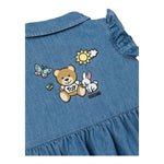 Moschino Abito Mezza Manica In Denim Tinta Unita per Neonata MDV08BX BLU MOSCHINO 
