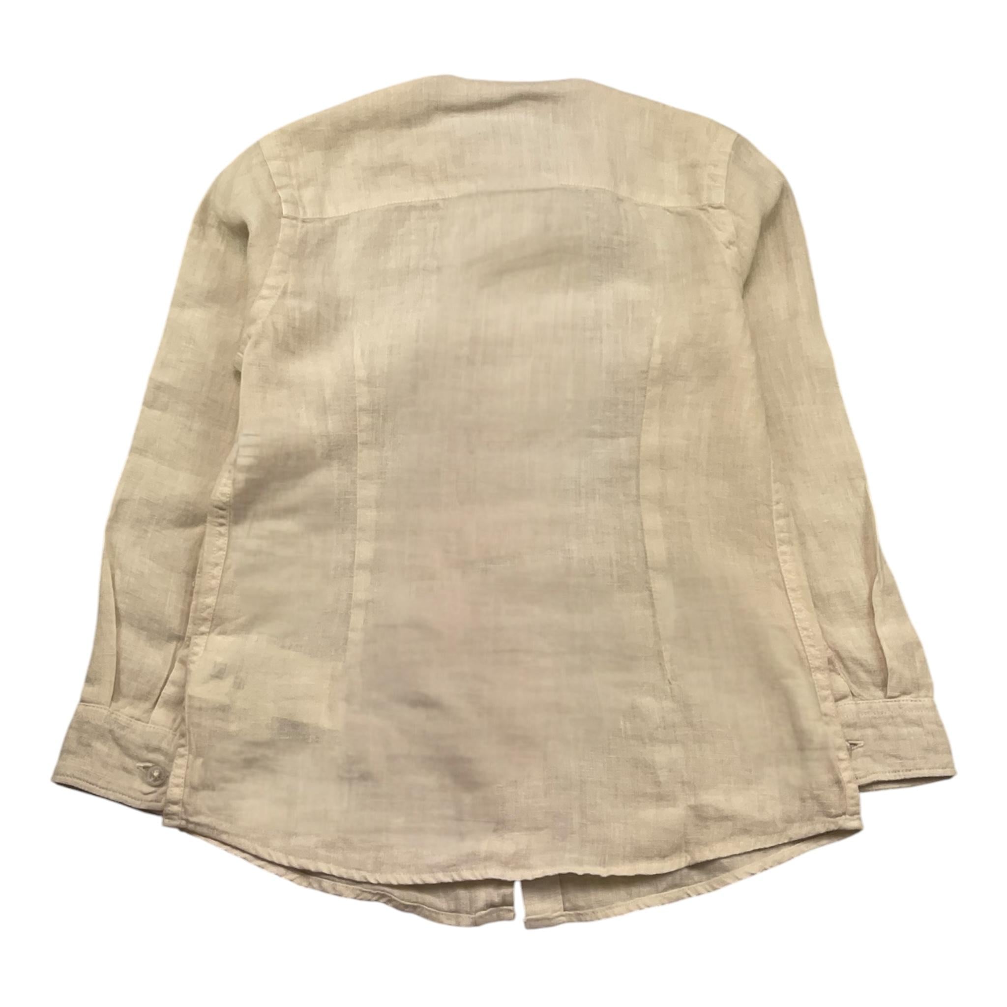 Paolo Pecora Camicia Manica Lunga Tinta Unita Collo Coreano per Bambino PP4031 AVORIO PAOLO PECORA 